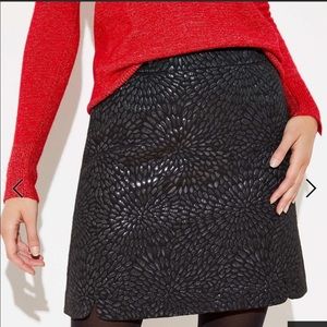 NWT Loft Black Petal Mini Skirt
